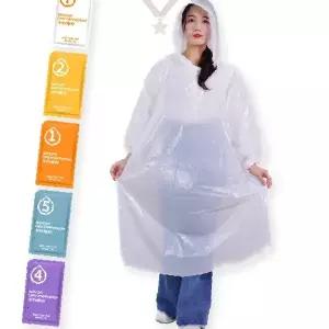 휴대용 일회용 판초형 비옷 야외활동 등산 낚시 캠핑 레인코트 간편 우비 투명 방수