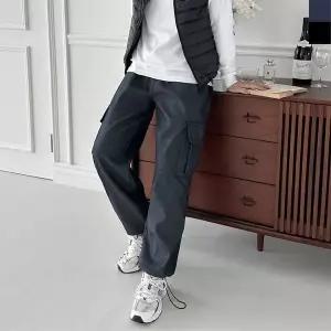 WL GAA HD-B186M 남자 겨울기모 웜 카고 데님 스트링팬츠 방한바지