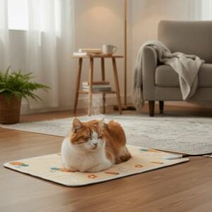 물림 방지 애완동물 전기 담요 온도 조절 방수 고양이 난방 패드 안전한 긁힘 매트