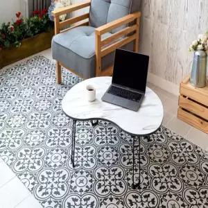 리빙테이블 피넛 블랙마블 테이블 상 책상 좌식테이블 접이식테이블 블랙 마블