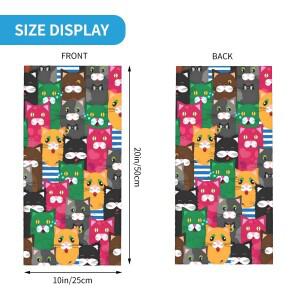 맞춤형 고양이 반다나 넥 워머 남녀 겨울 스키 튜브 스카프 게이터 컬러풀 프린트 페이스 커버