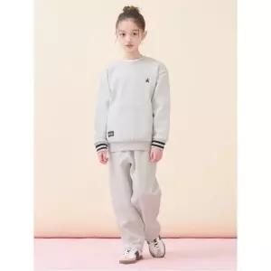 [국내백화점] 빈폴 키즈 캥거루포켓 스웨트 셔츠 상하세트 베이지 실용적인코디