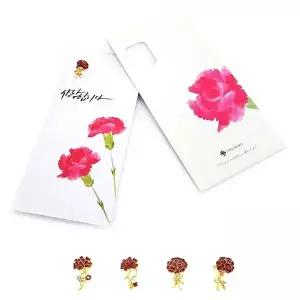 카네이션브로치 어버이날 용돈봉투 감사편지 큐빅카네이션