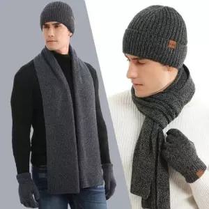 남자목도리 남성 니트 베이직 목도리 장갑 비니세트
