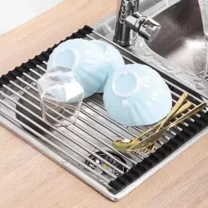 롤매트 싱크대 건조대 설거지 접이식 드라잉 행주걸이