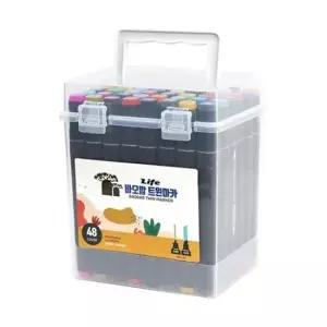 [문구] 바오밥 트윈마카 48색 세트 PP케이스 터치 디자인