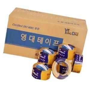 황테이프박스구매 황색 불투명 박스테이프 50개입 1박스 택배 48mmx50m