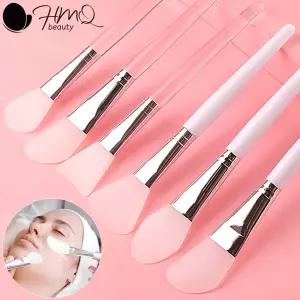 4pcs 실리콘 페이스 마스크 브러쉬 세트 유연한 페이셜 머드 마스크 브러쉬 클레이 바디 스킨 케어를 다양