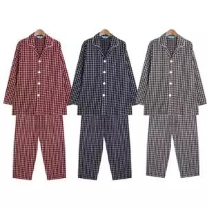파자마바지 (보슈아)1030 국내산 남성체크파자마상하세트가을겨울