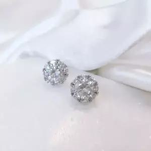 다이아몬드 주얼 다이아 꽃 클러스터 스터드 귀걸이 드레스귀걸이