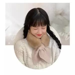 에코퍼 밍크 여성 겨울 쁘띠 니트 퍼 목도리 머플러