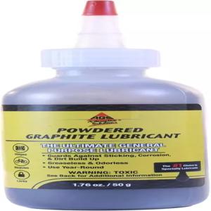 AGS 회사 MR ZIP 초미세 건식 흑연 윤활제 병 2온스 고급 필름 견고한 주택 개선 보조제 마찰 감소 및