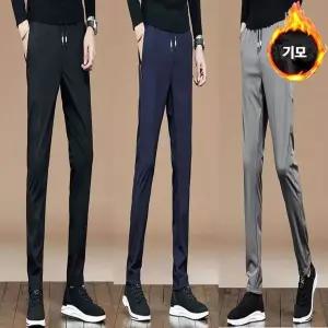 [골드스마일]남성 겨울 기모바지 따뜻한 겨울 밴딩 스판 팬츠