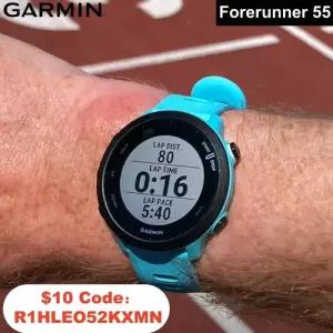 가민피닉스 가민 포어러너 55 GPS 러닝 스마트워치 14일 배터리 건강 웰니스 모니터링 일일 운동