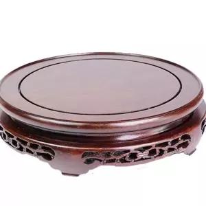 원목 수석좌대 원형 수반 수석받침대 인테리어 진열 불상