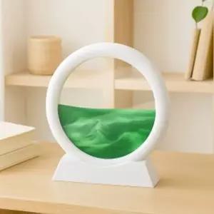 슬로우 모래멍 샌드 아트 액자 화이트+그린 움직이는모래액자