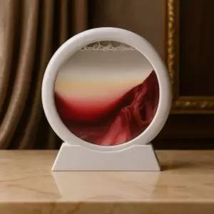 슬로우 모래멍 샌드 아트 액자 화이트+핑크 움직이는모래액자