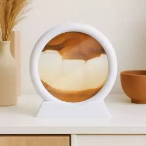 슬로우 모래멍 샌드 아트 액자 화이트+오렌지 움직이는모래액자