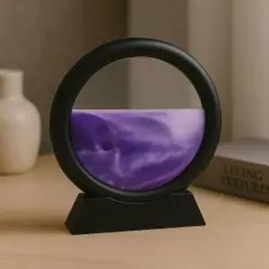 슬로우 모래멍 샌드 아트 액자 블랙+퍼플 움직이는모래액자