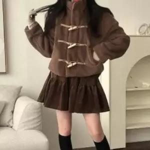 자켓 여성 겨울 포근한 뽀글이 귀여운 크롭 떡볶이 코트