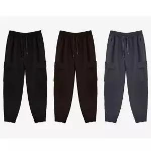 [골드스마일]겨울 따뜻한 남자 안감 스웨이드 카고 조거 팬츠 바지 겨울니트바지