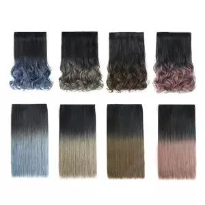 반가발투톤피스 붙임머리 가발 부분가발 똑딱이 헤어 올림머리 통가발