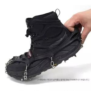 1쌍 남성 여성 등산화 아이젠 겨울산행 체인형 아이젠 체인 사슬 산길