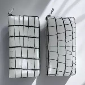 잘모이 리얼 크로커다일 스노우 여성 장지갑