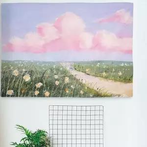 벽인테리어 그림 대형 패브릭 유화 포스터 꽃길 S