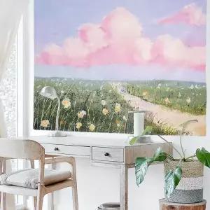 벽인테리어 그림 대형 패브릭 유화 포스터 꽃길 L