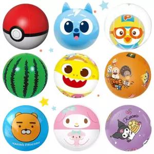 유아 비치볼 24종 뽀로로 핑크퐁 산리오 코코멜론 포켓몬스터 카카오프렌즈 수박공 물놀이용품