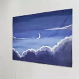 [RIZPICK]패브릭포스터 대 유화초승달 인테리어포스터 집꾸미기