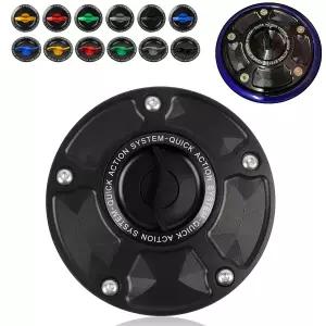 가와사키 Z650 Z750/R Z1000/SX EN-6N ZX-6R ZX-10R ER-6R Z800 NINJA H2/R 열쇠가 없는 퀵 릴리스 탱크 연