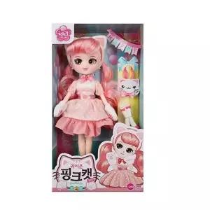 여아 역할놀이 캐릭터 인형 체리 귀여운핑크캣 대형인형 키링인형