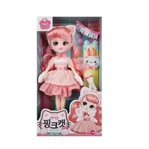 여아 역할놀이 캐릭터 인형 체리 귀여운핑크캣 대형인형 키링인형