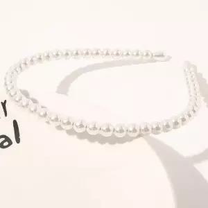 여성 큐빅 진주 보석 머리띠 헤어띠 헤어밴드