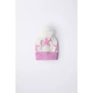 [국내배송] 자라 ZARA 스키 컬렉션 별 폼폼 니트 비니 - 라이트 그레이 938176