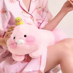 카카오프렌즈 복숭아 복슝 핑크 필로우 춘식이 인형 긴인형