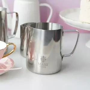 스텐 스팀 피쳐 중 600ml 1P 라떼 커피 눈금 밀크저그 바리스타용품