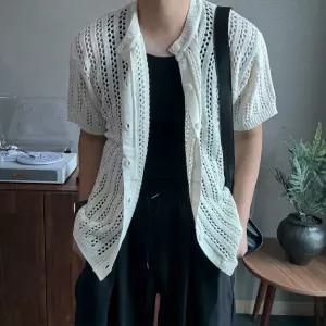 [프리오]스카시 그물 반팔 가디건 4Color