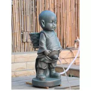 동자스님 조각상 분수 오줌싸개 불상 구리