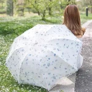 자외선차단양산 여름 자외선차단 꽃무늬 레이스 암막 양산 우산 TC2