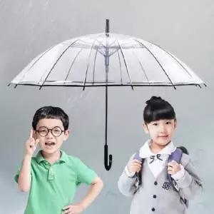 ( )1개 16살대 투명비닐우산 투명우산 비닐우산 1단 장우산 투명 골프우산 자동우산