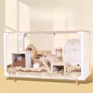 투명 햄스터 케이지 아크릴 하우스 대형 사육 은신처 사육장