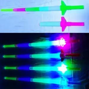 ( )광선검 4단 접이식 led광선검 전자 응원검 야광 장난감 귀 led전자