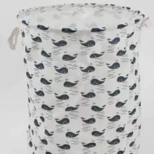 ( )린넨 장난감정리함 바스켓 고래 의류수거함 재활용쓰레기통 분리수거쓰레기통 장난감정리대