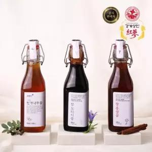 강개상인 참이색꿀 옴니버스 세트 320g x 3병) 6년근 홍삼 헛개 도라지꿀