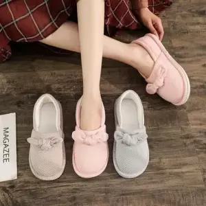 슬리퍼 층간소음 리본 덧신 학교 실내화 거실화