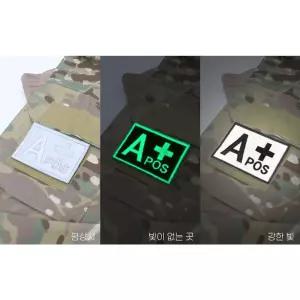 혈액형 패치 커스텀 주문 제작 와펜 소량굿즈 반사 밀리터리  [mW8A3ED6]