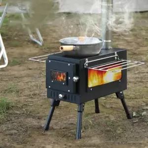 (선택 투명화목난로)투명 화목 난로 캠핑 차박 불멍 실내 야외 바베큐 휴대용 우드스토브